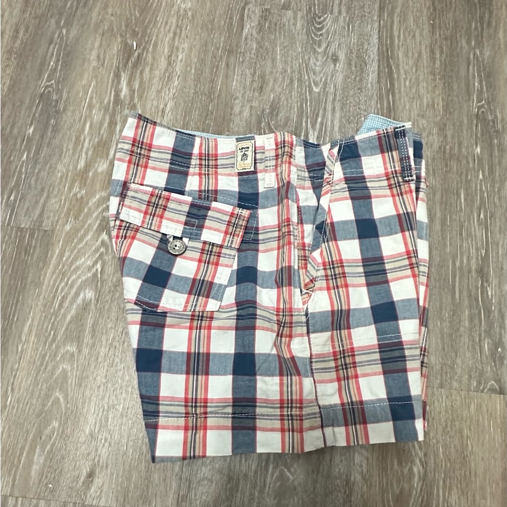Levi's Plaid ladies Shorts are a size 8.